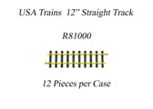 USA Trains Straight Track 12"  12/case R81000