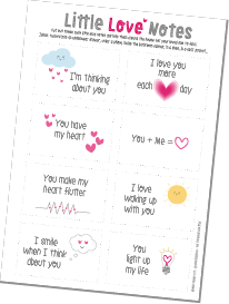Free Printable Love Notes by Wink Design