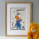 Personalised Children's Animal Nursery Print - framed