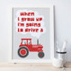'When I Grow Up' Tractor Print - Red