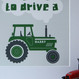 'When I Grow Up' Tractor Print - green - detail