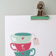 Personalised 'A Mother's Love' Gift Print - pink/green - detail