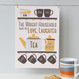 Personalised Tea And Biscuit Family Print - six cup example - yellow/grey - unmounted