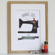 Personalised Sewing Print - Make Do And Mend - Framed