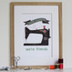Personalised Sewing Print - Sew Glad We're Friends - Framed