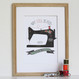 Personalised Sewing Print - My Soul Is Fed With Needle And Thread - Framed