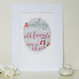 Personalised Shoe Lovers Friendship Print - Mounted