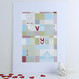 Personalised Patchwork Love Print - Mounted