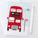 Personalised Red London Bus Wedding Card