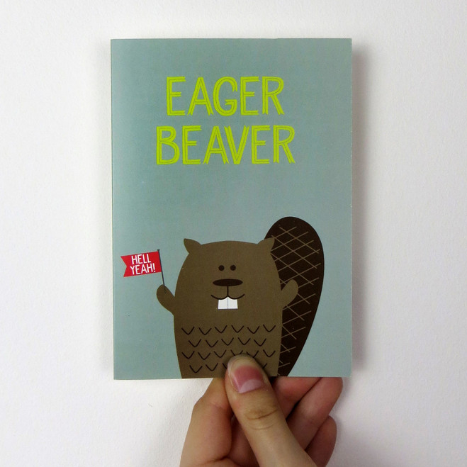 Eager Beaver Greeting Card