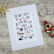 Personalised Nautical Alphabet Print For Children - mounted