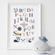 Personalised Nautical Alphabet Print for Children 