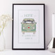 'Home Is Where You Park It' Camper Van Print - green