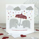 Elephants Personalised Valentines Card