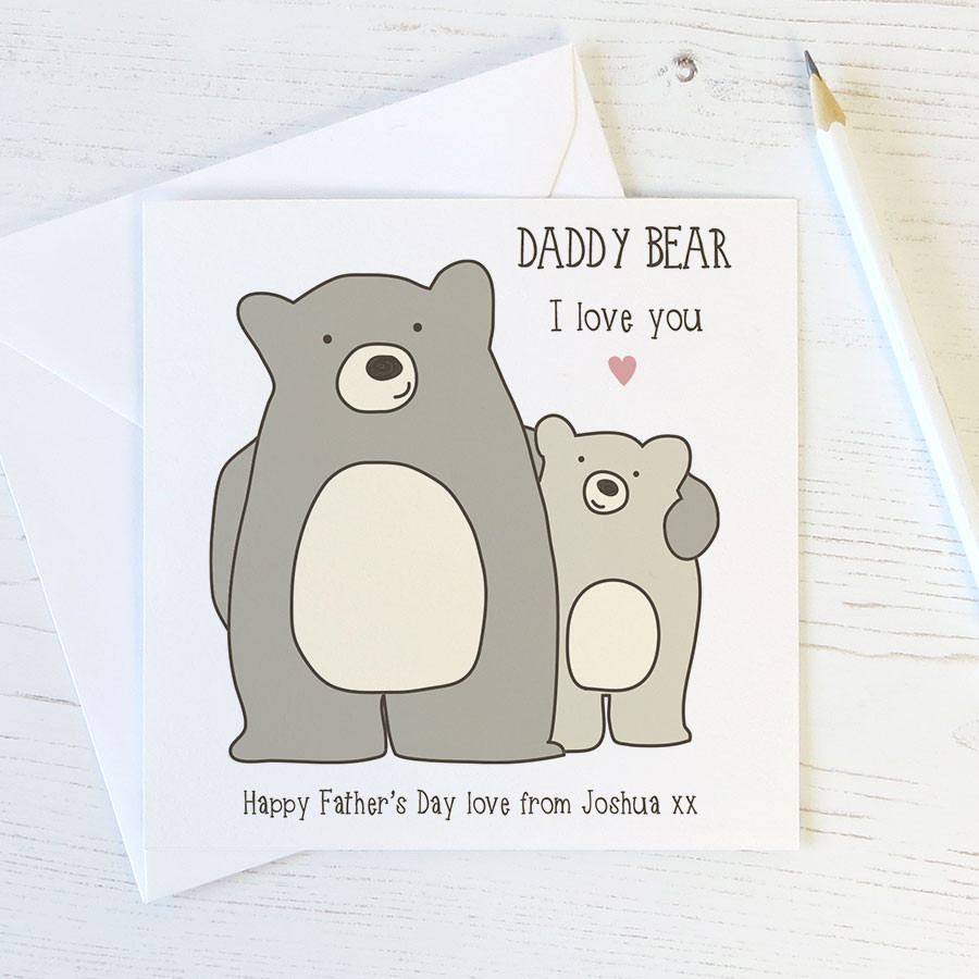 Daddy Bear Fathers Day Card