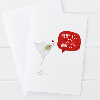 Wink Design - Olive You Lots and Lots - Funny Valentines Card