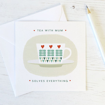 Wink Design - Mother's Day Card - Scandi Card - Tea with Mum