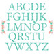 Floral Initial Letter Birth or Christening Print by Wink Design - Letter Designs 