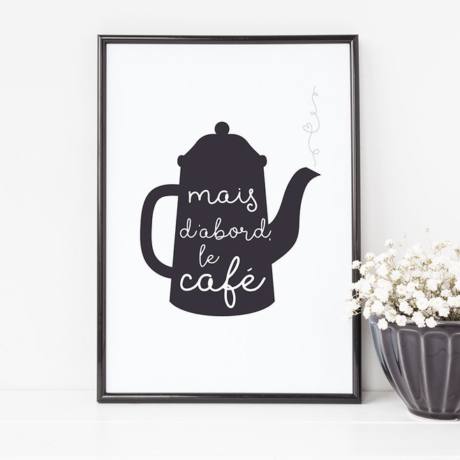 But First Coffee Kitchen print by Wink Design 