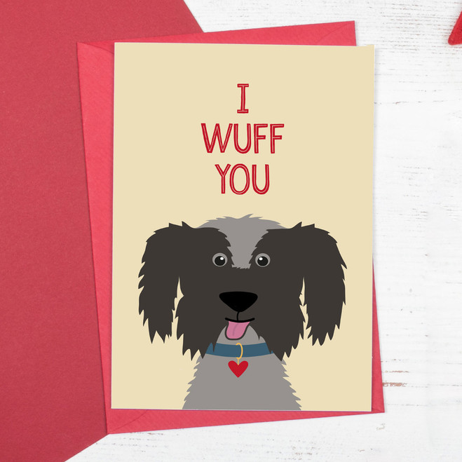 I Wuff You Dog Anniversary or Valentine Card