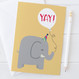 Elephant 'Yay!' Card