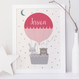 Up Up And Away Air Balloon Personalised Nursery Print 