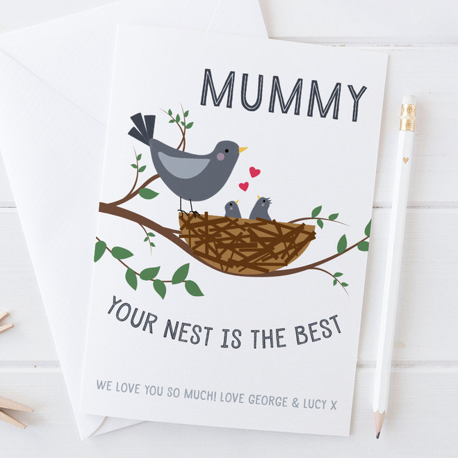 Your Nest Is The Best - Personalised Card for Mum 