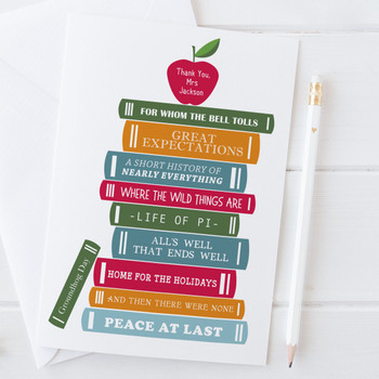 Funny Thank You Card for Teacher by Wink Design