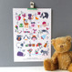 Personalised Children's Alphabet Print - unmounted - two lines of personalisation