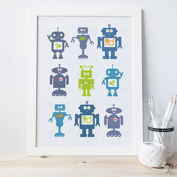 Graphic Robot Print