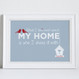 'What I Love Most About My Home' Personalised Print - Blue