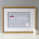 'What I Love Most About My Home' Personalised Print - Pale Grey with Red Accents