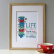 'Life is Like a Tea Cup' Print - Framed