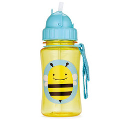 Skiphop Zoo Straw Flip Bottle - Bee
 12 oz