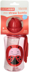 Skiphop Zoo Straw Flip Bottle - Ladybug 12 oz
