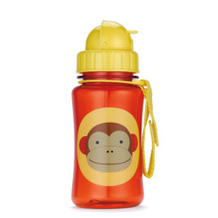 Skiphop Zoo Straw Flip Bottle - Monkey 12 oz