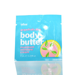 BLISS/GRAPEFRUIT + ALOE BODY BUTTER MAXIMUM MOISTURE CREAM 0.23 OZ