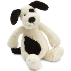 Jellycat Bashful Black & Cream Puppy Small - 7"