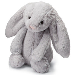 JellyCat Bashful Grey Medium Bunny 12"
