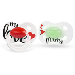 Medela Baby My Love Day-Night Pacifier - 0-6 Months 2pk