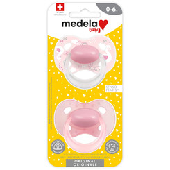 Medela Baby Original Pacifier - Pink 6-18 Months 2pk