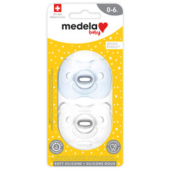 Medela Baby Soft Silicone Pacifier - Blue 0-6 Months 2pk