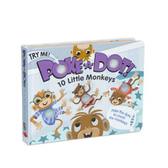 Melissa and Doug Children's Book - Poke-a-Dot: 10 Little Monkeys (Board Book with Buttons to Pop)