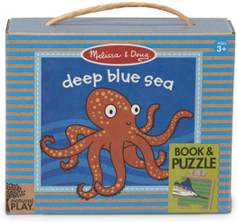 Melissa and Doug Child's - Natural Play Book and Puzzle: Deep Blue Sea