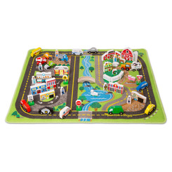 Melissa and Doug Deluxe Activity Road Rug Play Set
