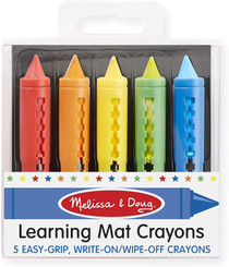 Melissa and Doug Learning Mat Crayons (5 colors)