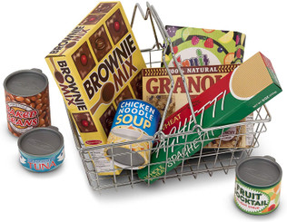 Melissa and Doug Let's Play House! - Grocery Basket with Play Food