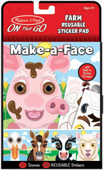Melissa and Doug Make-a-Face Farm Reusable Sticker Pad