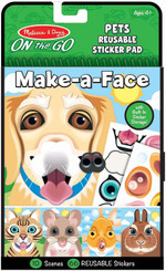 Melissa and Doug Make-a-Face Pets Reusable Sticker Pad