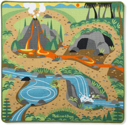 Melissa and Doug Prehistoric Playground Dinosaur Rug